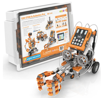 Bộ STEM lĩnh vực robotics tự động hóa ứng dụng, phần mềm lập trình, động cơ servo, siêu âm (ultrasound), cảm biến màu sắc (color sensor) và bộ sạc pin